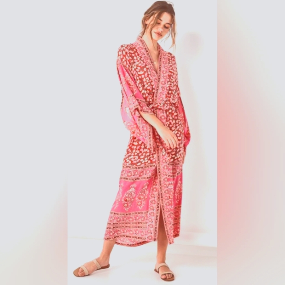 Spell + The Gypsy Red &Pink Kimono | Bohemian Name Brand